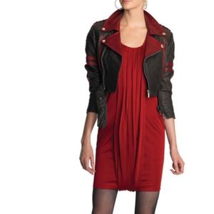 Jean Paul Gaultier Red and Brown Leather Jacket